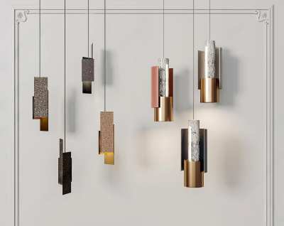 现代吊灯3D模型下载